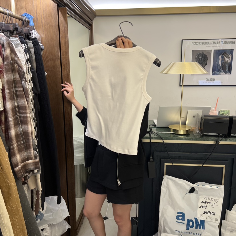 VIRKIN韓國代購㊣女裝新品推薦休閑職業熱賣人氣真品吊帶背心VIRKIN吊帶/背心