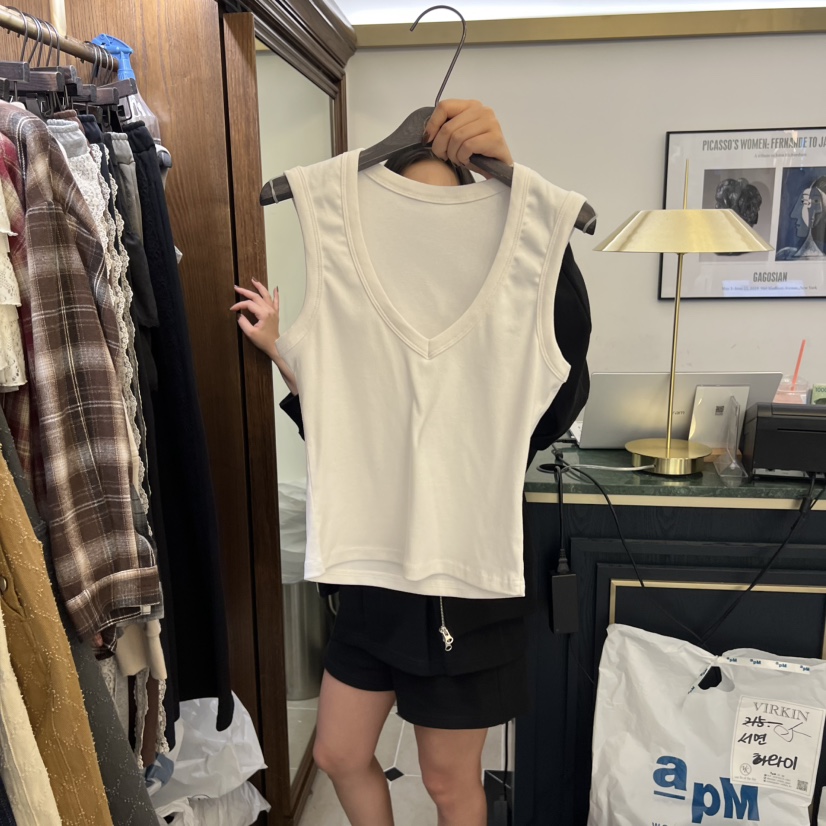 VIRKIN韓國代購㊣女裝新品推薦休閑職業熱賣人氣真品吊帶背心VIRKIN吊帶/背心