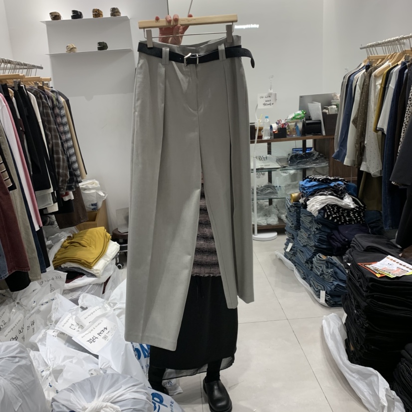 ANN MARGRET韓國直郵㊣女裝新款真品休閑褲不含腰帶羊毛GRETA.Y休閑褲