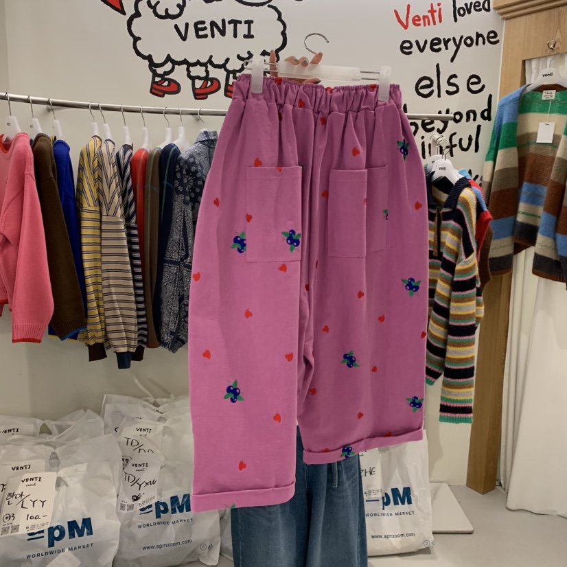 VENTI東大門㊣實拍女裝新品時尚職業25秋冬人氣熱賣休閑褲刺繡VENTI休閑褲