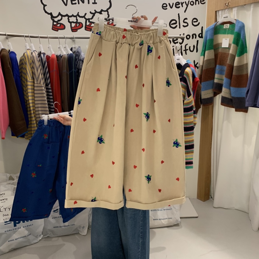 VENTI東大門㊣實拍女裝新品時尚職業25秋冬人氣熱賣休閑褲刺繡VENTI休閑褲圖色4