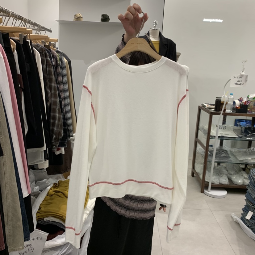 ANN MARGRET東大門㊣實拍女裝新品熱賣長袖T恤GRETA.Y長袖T恤圖色1