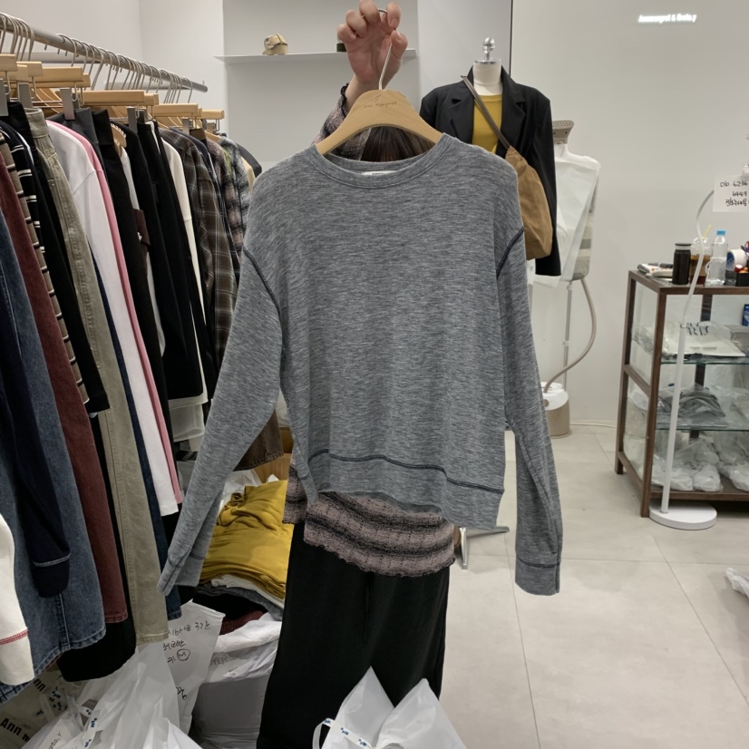 ANN MARGRET東大門㊣實拍女裝新品熱賣長袖T恤GRETA.Y長袖T恤圖色2