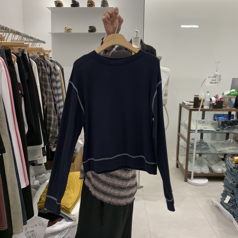 ANN MARGRET東大門㊣實拍女裝新品熱賣長袖T恤GRETA.Y長袖T恤圖色3
