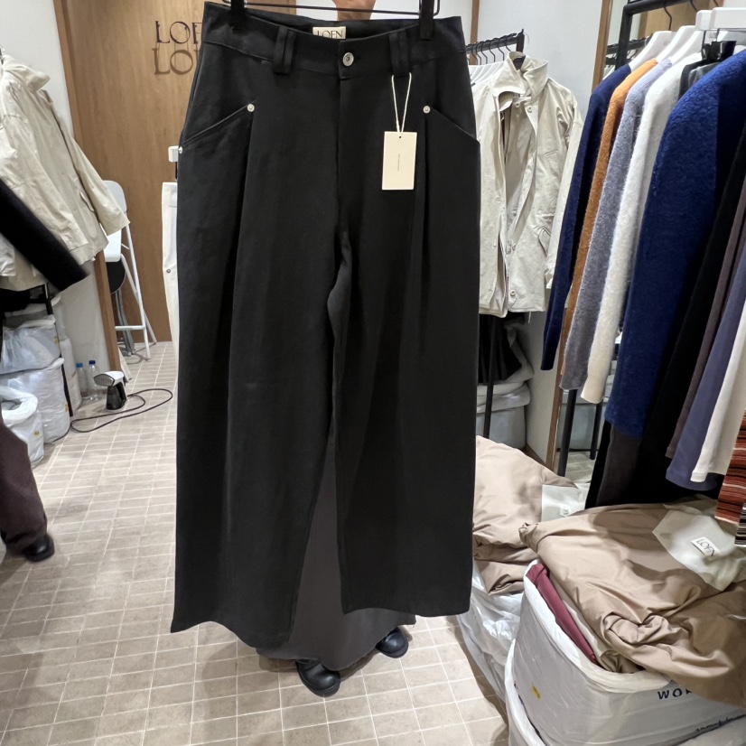 LOFN東大門㊣代購女士新品人氣休閑職業時尚休閑褲不含腰帶LOFN休閑褲圖色3