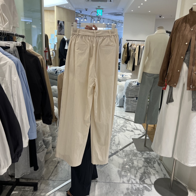 ALMOND韓國代購㊣女裝新品熱賣休閑人氣25秋冬休閑褲含腰帶ALMOND休閑褲