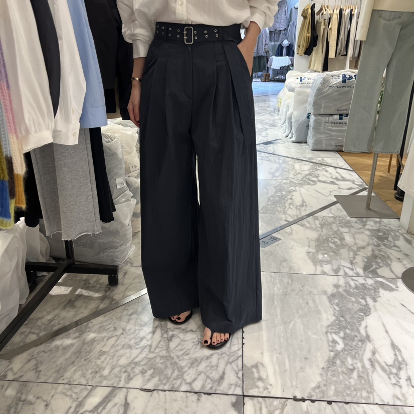 ALMOND韓國代購㊣女裝新品熱賣休閑人氣25秋冬休閑褲含腰帶ALMOND休閑褲