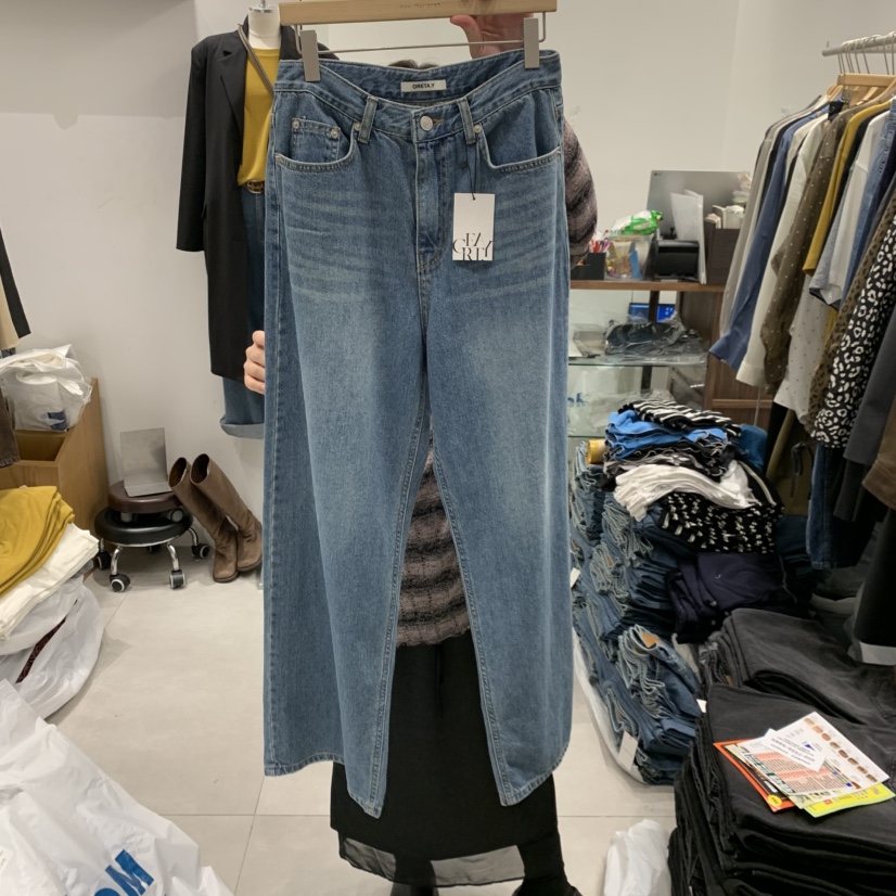 ANN MARGRET東大門㊣代購女士新品熱賣牛仔褲水洗寬松GRETA.Y牛仔褲圖色2