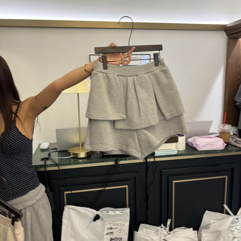 VIRKIN東大門㊣代購女士新品職業熱賣25秋冬人氣休閑短褲開衩VIRKIN短褲