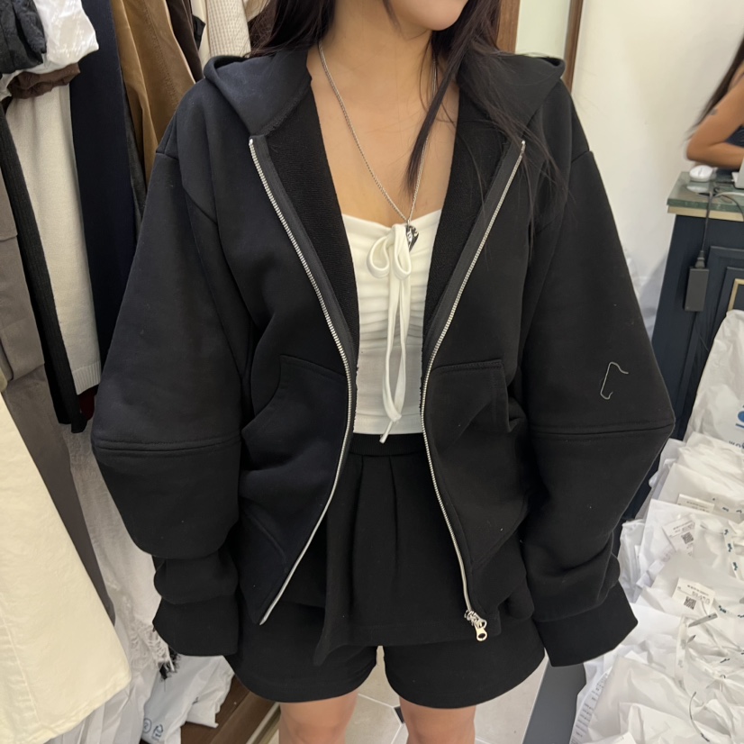 VIRKIN韓國直郵㊣女士新款時尚休閑真品熱賣夾克拉鏈連帽鏤空VIRKIN夾克圖色2