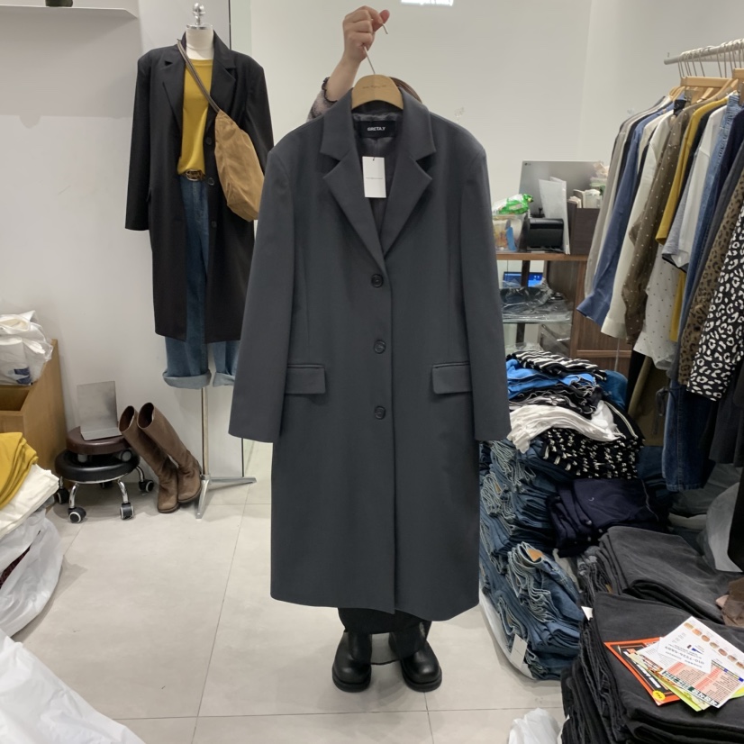 ANN MARGRET韓國直郵㊣女裝新款25秋冬長款風衣不含包GRETA.Y長款風衣