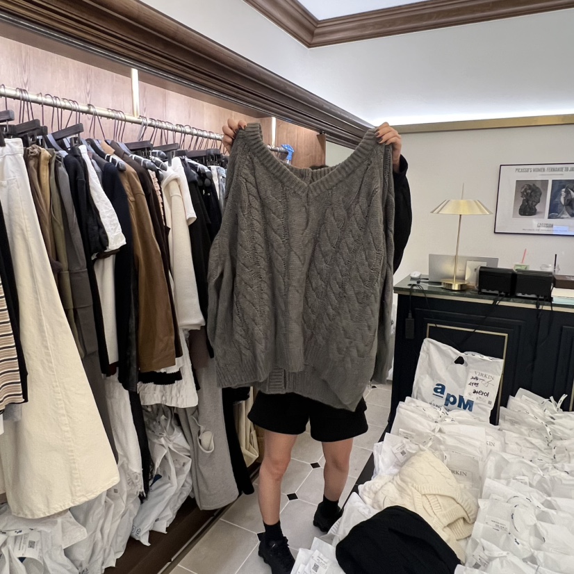 VIRKIN韓國直郵㊣女士新品25秋冬真品推薦毛衣雙面寬松開衫VIRKIN毛衣
