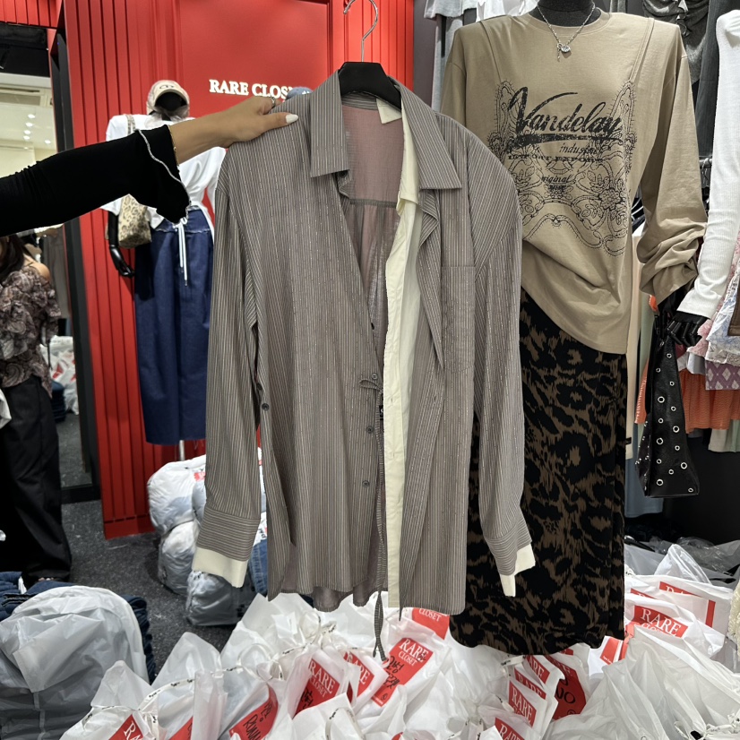 RARE CLOSET東大門㊣直郵女士新款熱賣推薦時尚襯衫蕾絲衫RARE CLOSET襯衫/蕾絲衫圖色3