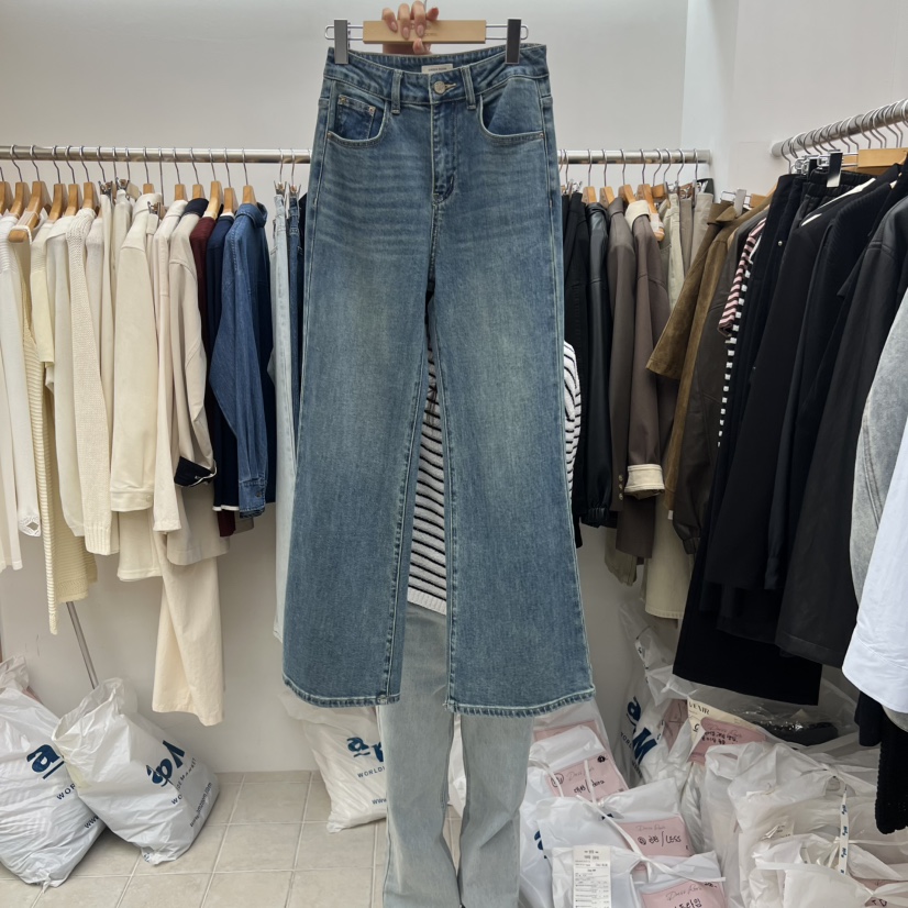 DRESS ROOM韓國代購㊣女士新品人氣時尚職業真品熱賣牛仔褲DRESS ROOM牛仔褲