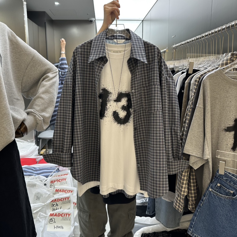 MADCITY韓國代購㊣女裝新品人氣推薦時尚熱賣25秋冬襯衫蕾絲衫MADCITY襯衫/蕾絲衫圖色2