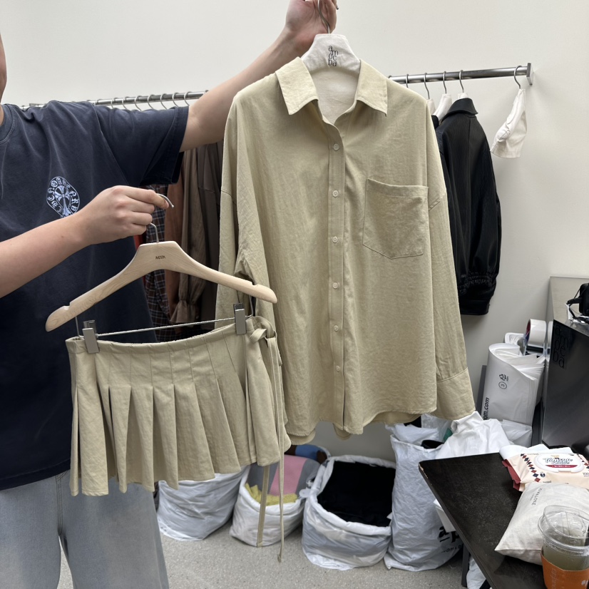 AMOEBA韓國代購㊣女裝新款職業25秋冬真品休閑熱賣套裝兩件套AMOEBA套裝