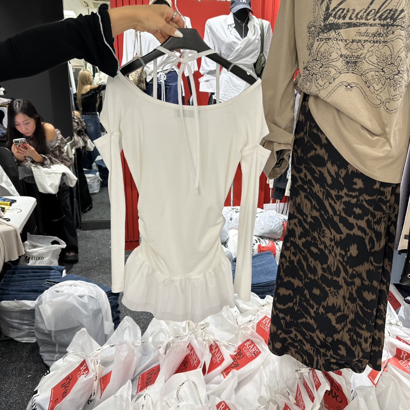 RARE CLOSET韓國直郵㊣女裝新品推薦人氣休閑長袖T恤假兩件RARE CLOSET長袖T恤