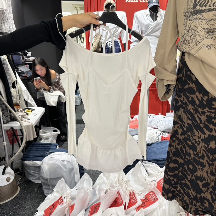 RARE CLOSET韓國直郵㊣女裝新品推薦人氣休閑長袖T恤假兩件RARE CLOSET長袖T恤