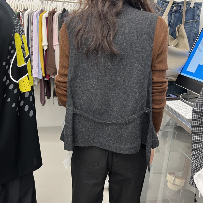 BREATHE東大門㊣代購女士新款職業真品休閑熱賣人氣馬甲含腰帶BREATHE馬甲