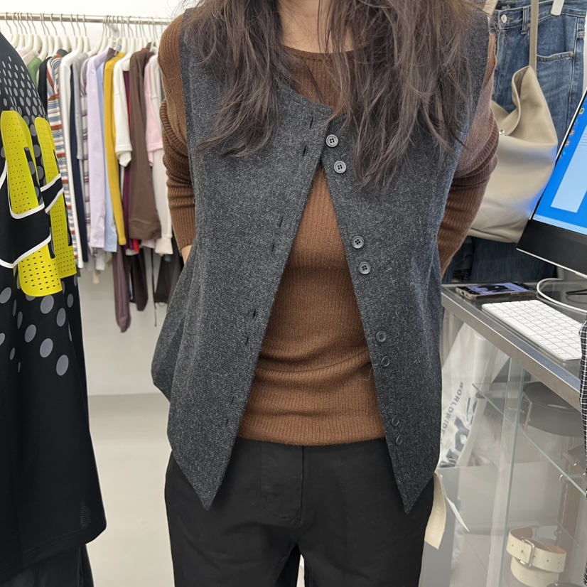 BREATHE東大門㊣代購女士新款職業真品休閑熱賣人氣馬甲含腰帶BREATHE馬甲圖色2