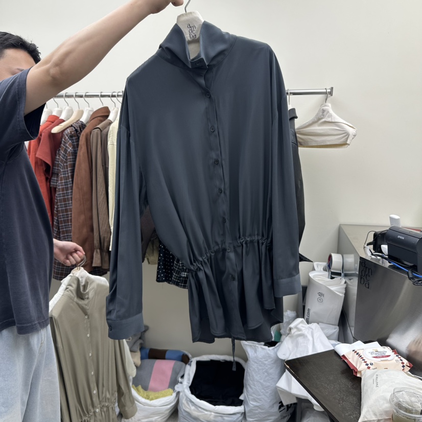 AMOEBA東大門㊣實拍女裝新品休閑職業人氣時尚真品襯衫蕾絲衫AMOEBA襯衫/蕾絲衫圖色3