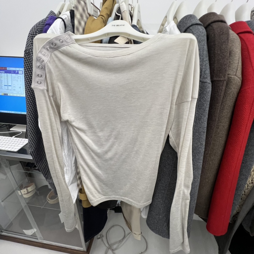 BREATHE東大門㊣實拍女裝新品職業25秋冬真品休閑人氣長袖T恤BREATHE長袖T恤圖色3