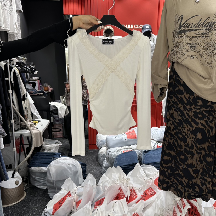 RARE CLOSET東大門㊣代購女士新款真品熱賣人氣25秋冬長袖T恤RARE CLOSET長袖T恤