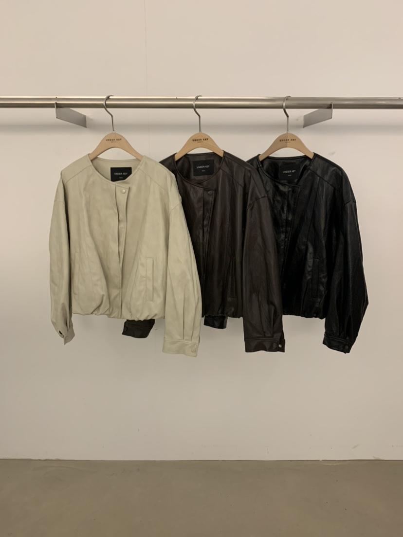 UNDER KEY東大門㊣直郵女裝新品熱賣休閑時尚真品皮衣皮革UNDER KEY皮衣