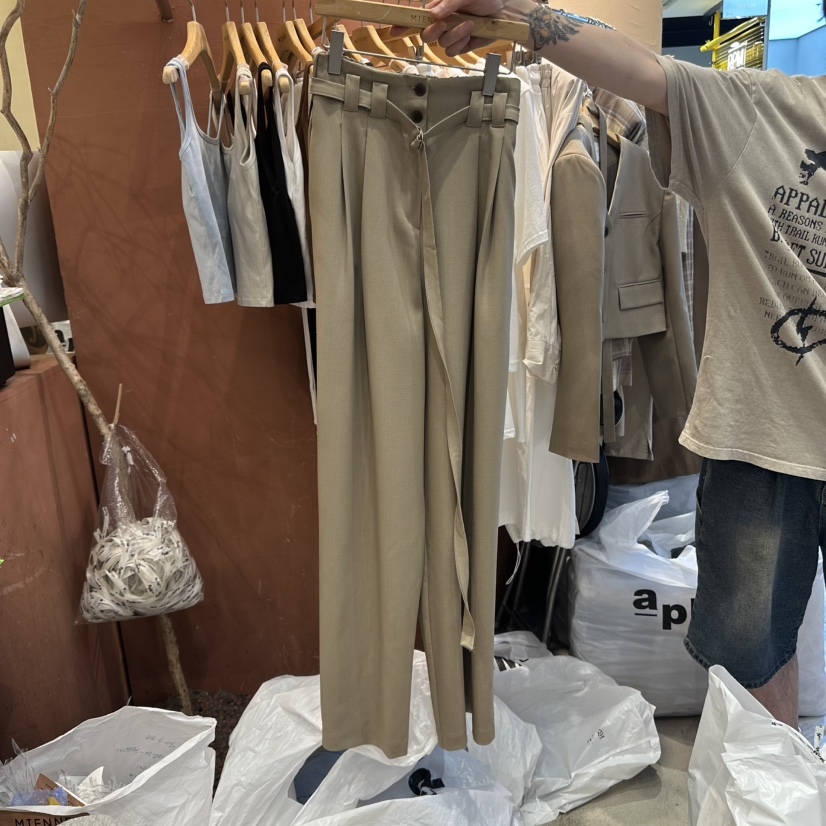 MIENNE東大門㊣實拍女士新品真品職業時尚人氣休閑褲含腰帶MIENNE休閑褲