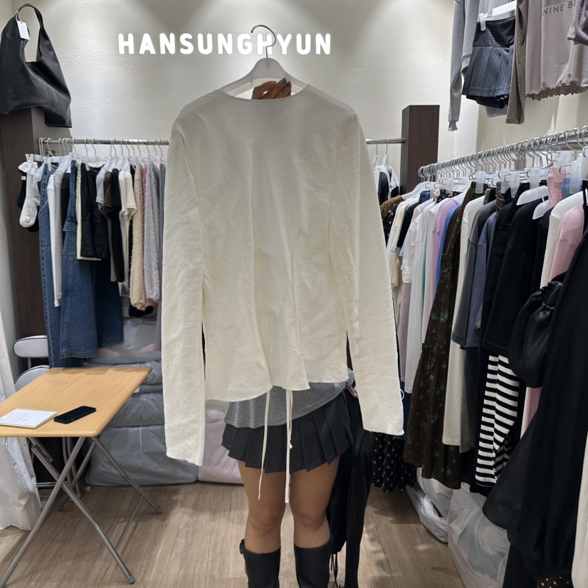 HANSUNGHYUN東大門㊣實拍女裝新款職業休閑25秋冬襯衫蕾絲衫HANSUNGHYUN襯衫/蕾絲衫
