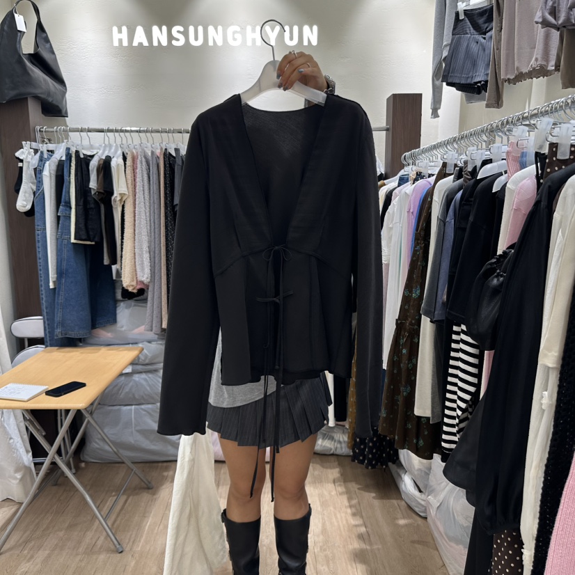 HANSUNGHYUN東大門㊣實拍女裝新款職業休閑25秋冬襯衫蕾絲衫HANSUNGHYUN襯衫/蕾絲衫圖色2