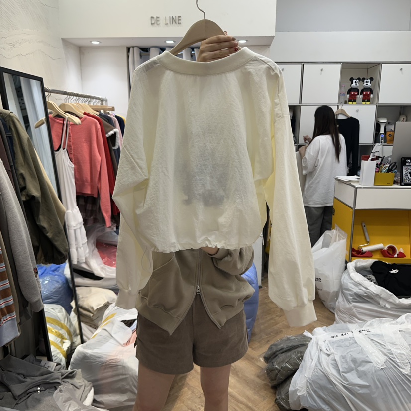 DE LINE東大門㊣代購女士新品25秋冬真品推薦時尚衛衣連帽衫DE LINE衛衣