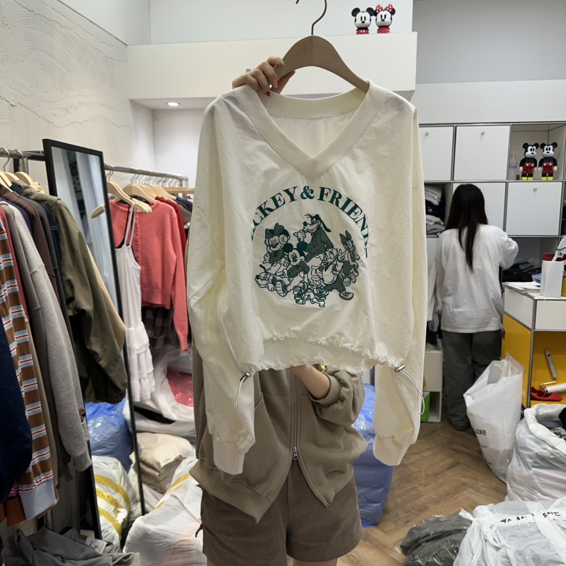 DE LINE東大門㊣代購女士新品25秋冬真品推薦時尚衛衣連帽衫DE LINE衛衣