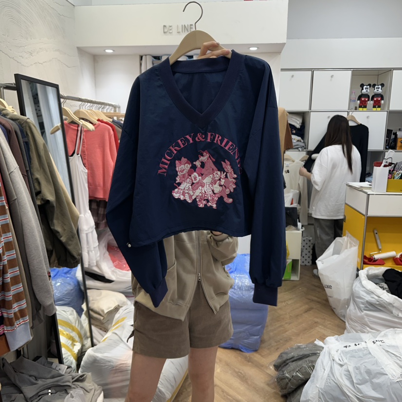 DE LINE東大門㊣代購女士新品25秋冬真品推薦時尚衛衣連帽衫DE LINE衛衣圖色3
