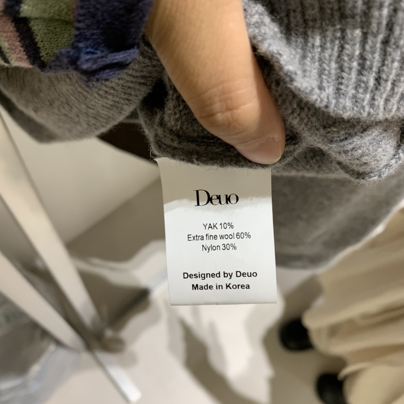 DEUO東大門㊣代購女裝新品熱賣時尚25秋冬推薦針織衫不含內搭DEUO針織衫