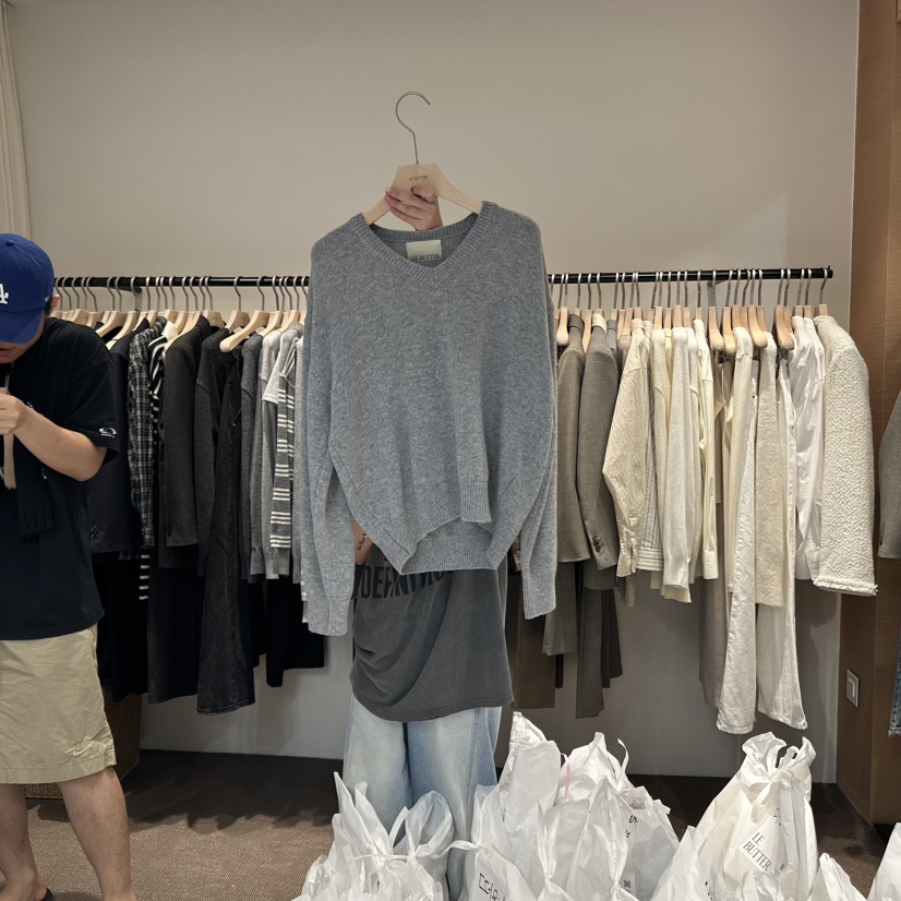LE BUTTER韓國代購㊣女士新品25秋冬時尚熱賣職業針織衫羊絨LE BUTTER針織衫圖色3