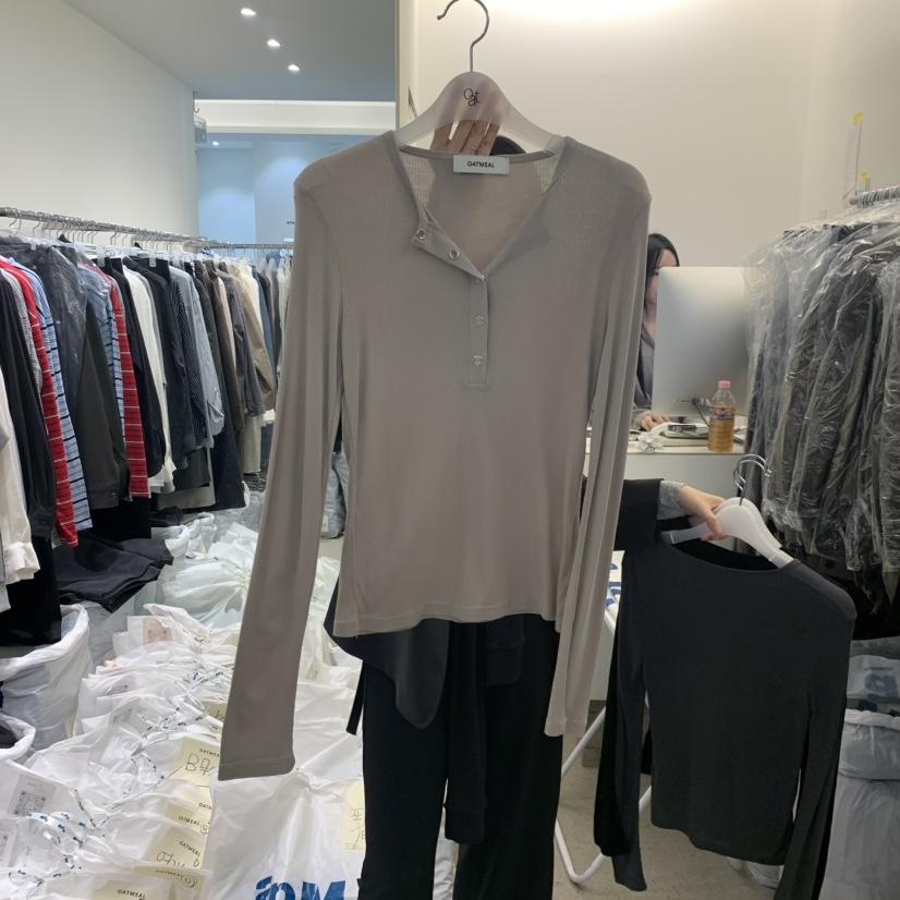 OATMEAL東大門㊣實拍女裝新品熱賣休閑真品時尚推薦長袖T恤OATMEAL長袖T恤