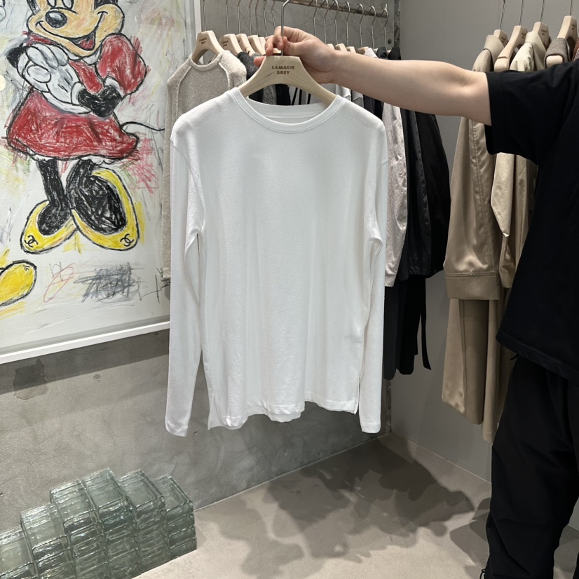 LAMAGIEPIE東大門㊣實拍女裝新品推薦人氣職業25秋冬長袖T恤LAMAGIE GREY長袖T恤