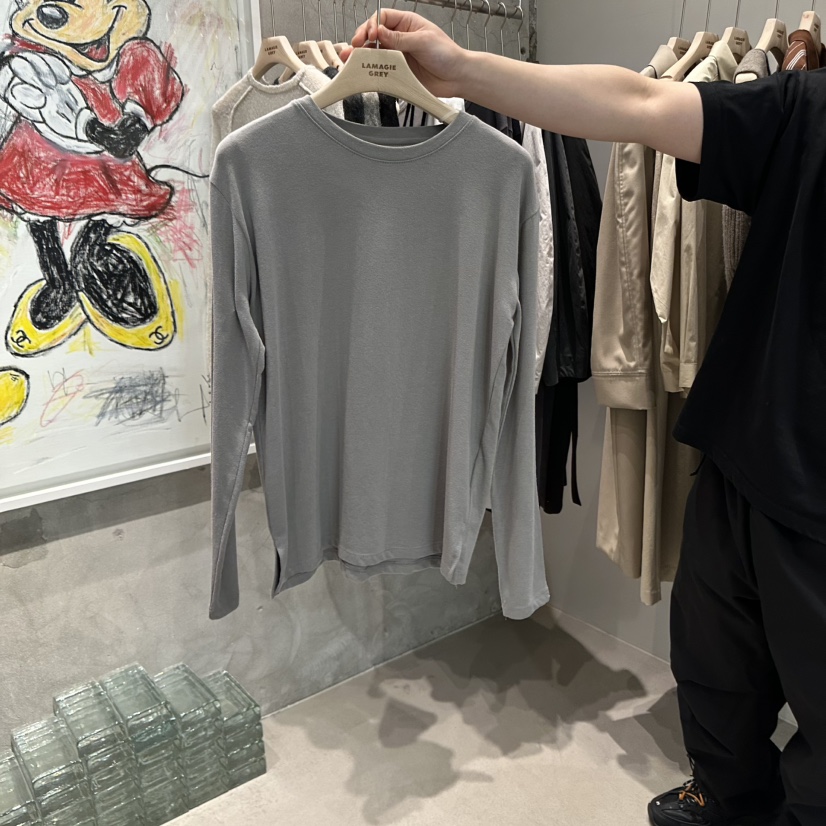 LAMAGIEPIE東大門㊣實拍女裝新品推薦人氣職業25秋冬長袖T恤LAMAGIE GREY長袖T恤圖色3