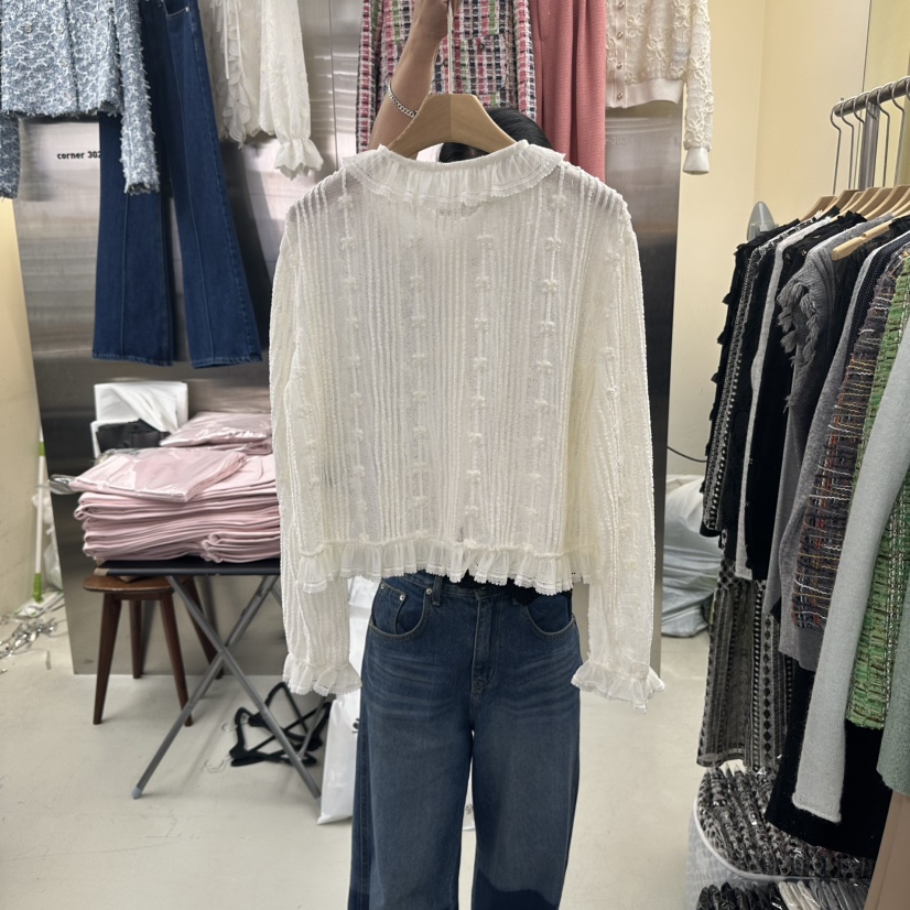 CORNER韓國代購㊣女士新品休閑推薦熱賣真品人氣襯衫蕾絲衫CORNER.302襯衫/蕾絲衫