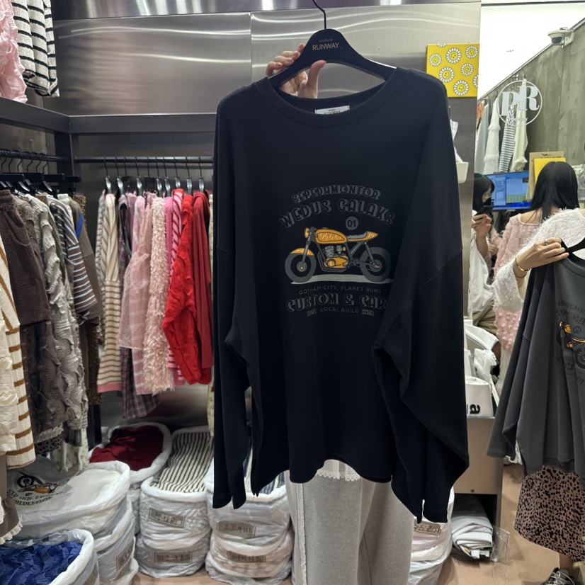 RUNWAY-런웨이東大門㊣實拍女裝新品休閑職業推薦真品長袖T恤RUNWAY長袖T恤圖色2