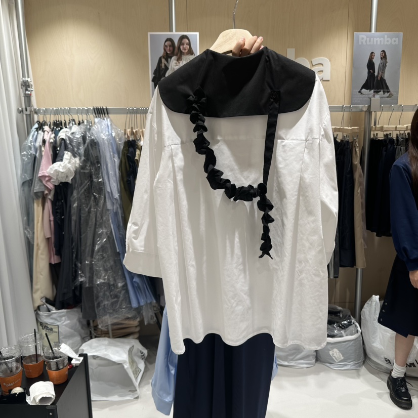 RUMBA韓國代購㊣女士新款25秋冬推薦人氣熱賣職業襯衫蕾絲衫RUMBA襯衫/蕾絲衫