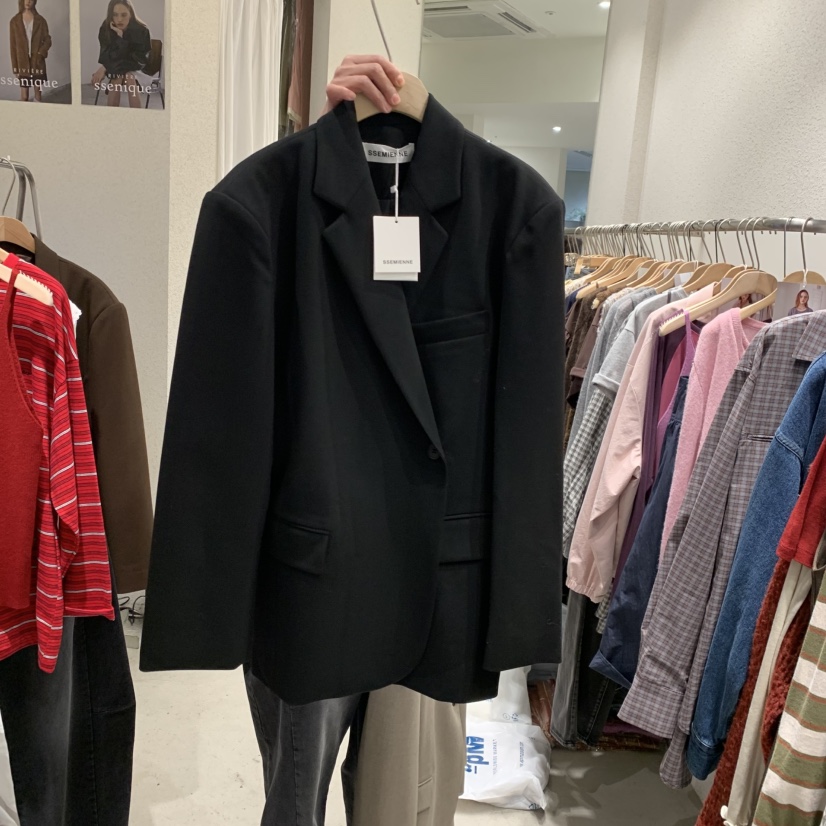 SSEMIENNE韓國代購㊣女裝新品時尚真品熱賣職業人氣推薦夾克SSENIQUE夾克