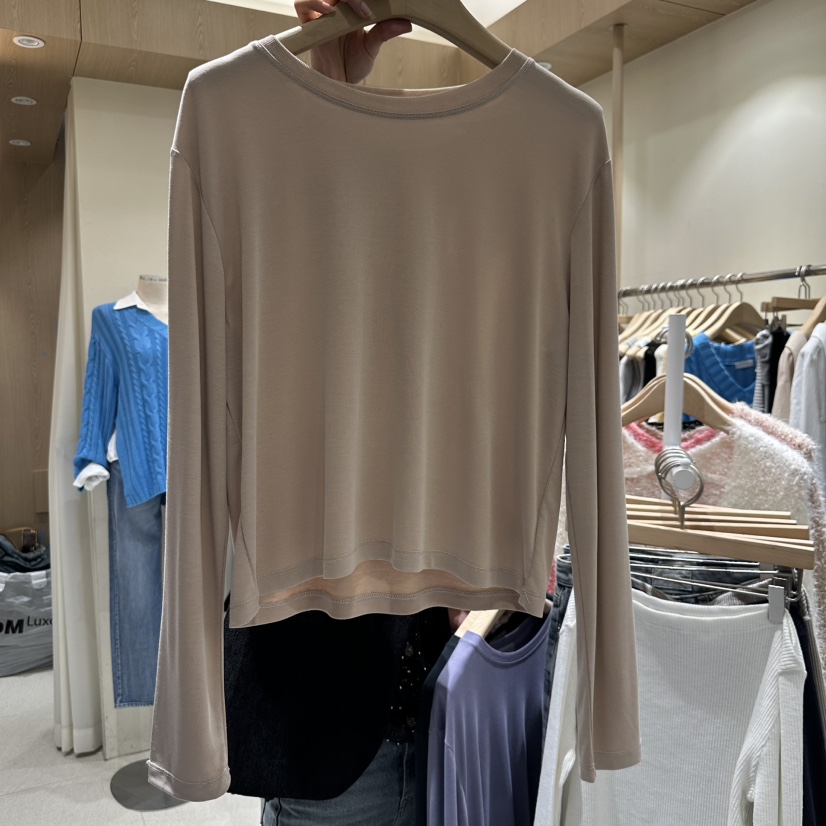 VINTAGE VIBE東大門㊣代購女士新品休閑推薦長袖T恤莫代爾VINTAGE VIBE長袖T恤圖色2