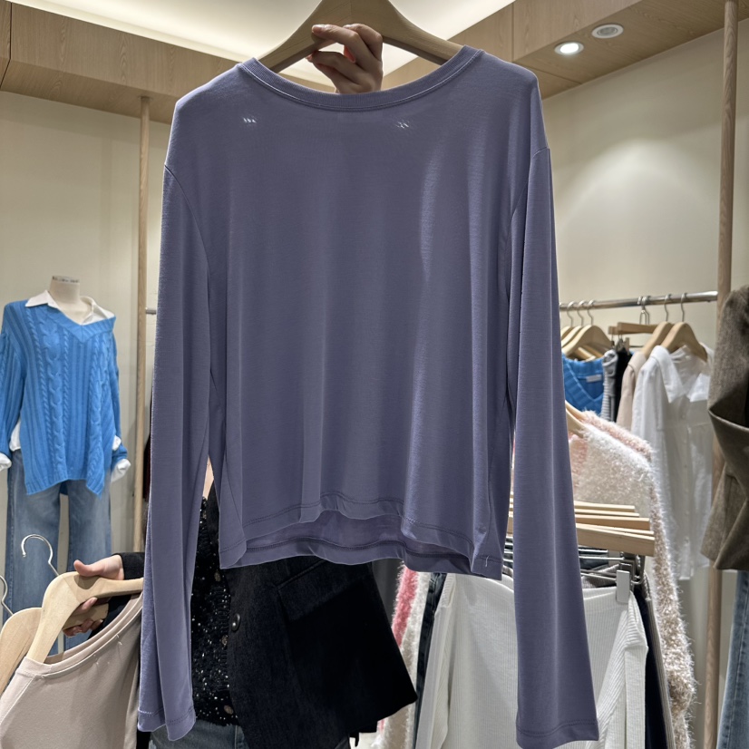 VINTAGE VIBE東大門㊣代購女士新品休閑推薦長袖T恤莫代爾VINTAGE VIBE長袖T恤圖色3