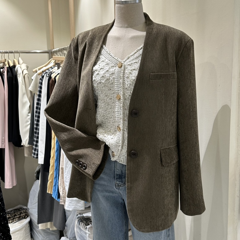 VINTAGE VIBE韓國代購㊣女士新款職業推薦真品熱賣夾克燈心絨VINTAGE VIBE夾克