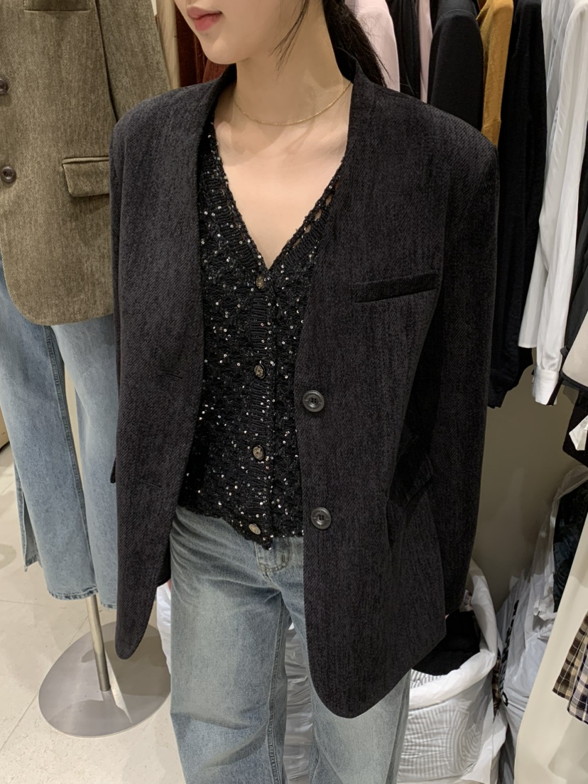 VINTAGE VIBE韓國代購㊣女士新款職業推薦真品熱賣夾克燈心絨VINTAGE VIBE夾克圖色2