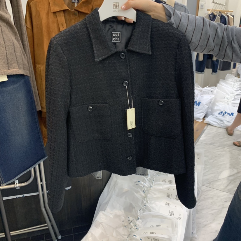 OUS/INCH-L韓國代購㊣女士新品真品時尚職業人氣夾克蕾絲OUS/INCH夾克