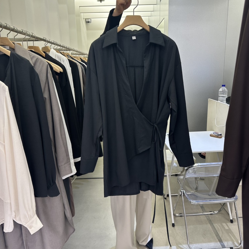 AMON韓國直郵㊣女士新品真品人氣職業推薦25秋冬襯衫蕾絲衫AMON襯衫/蕾絲衫圖色3