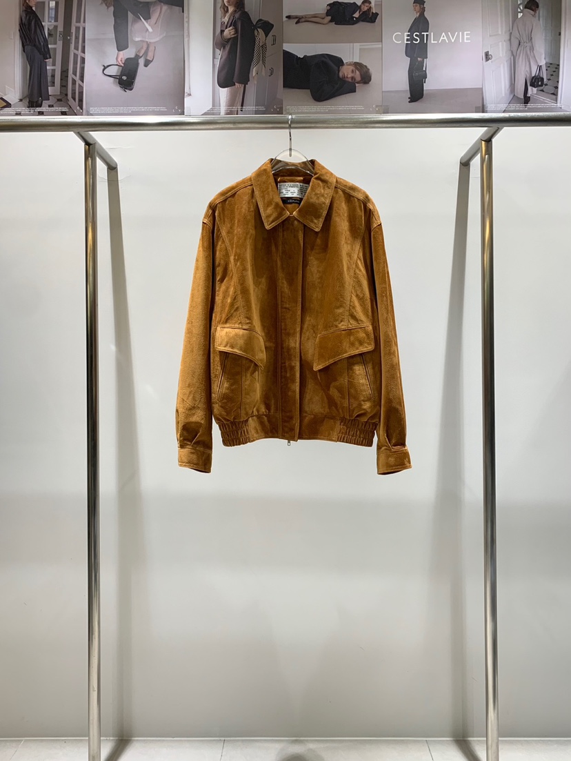 CESTLAVIE韓國代購㊣女士新品25秋冬休閑熱賣職業夾克絨面革CESTLAVIE夾克
